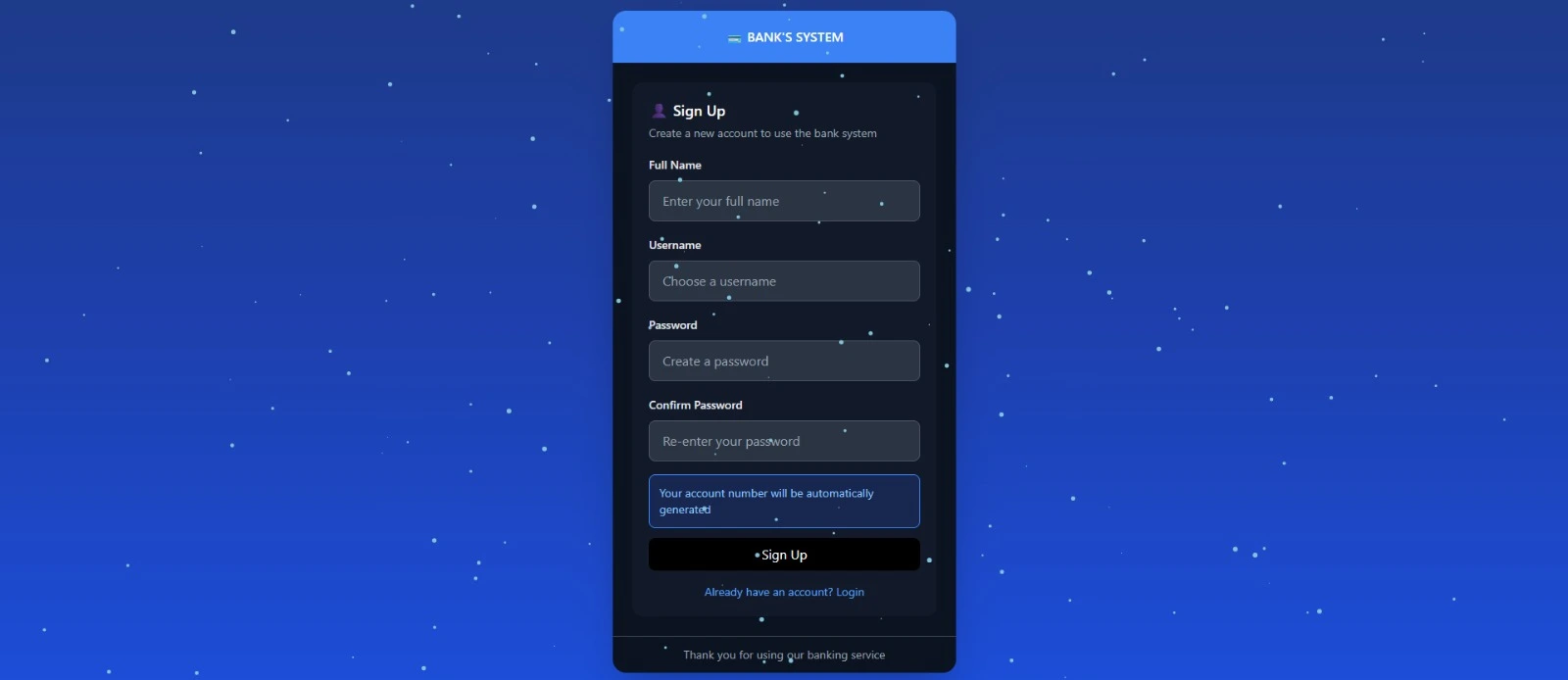 Web Based ATM Banking System Simulation